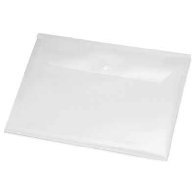 Папка-конверт А4 с кнопкой, прозрачный-0