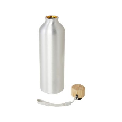 Бутылка для воды Malpeza из переработанного алюминия, 770 мл - Серебряный-2