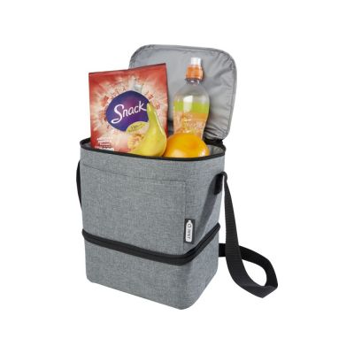 Tundra, сумка-холодильник из переработанного PET-пластика, для обеда, на 9 банок, серый яркий-3