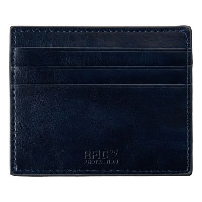 Картхолдер для 6 пластиковых карт с RFID-защитой Fabrizio, синий-4