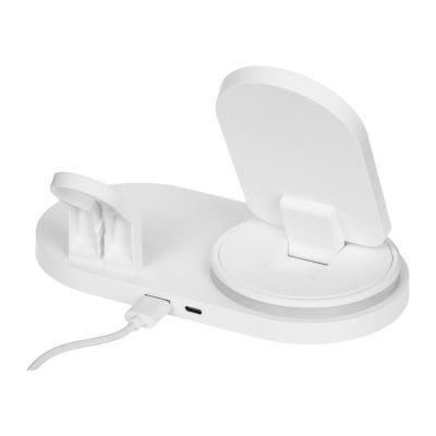 Складная зарядная станция с беспроводной зарядкой Flashport, 15 Вт, белый-5