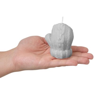 Свеча Рукавичка, серый-4