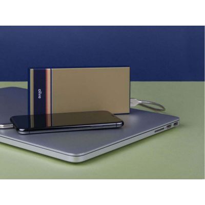 Внешний аккумулятор Rombica NEO ARIA Olive, 10000мАч, Soft-touch, PD, QCharge, Type-C, оливк/синий-4