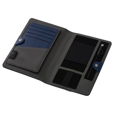 Органайзер с функцией беспроводной зарядки Manner, 5000 mah, темно-синий-4