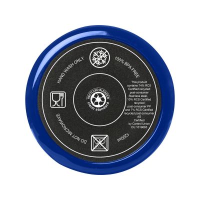 Melbourne кружка 1200 мл, сертифицированная согласно RCS, с соломинкой - Ярко- синий-3