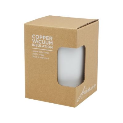 Lagan Кружка с медной вакуумной изоляцией объемом 300 мл и бамбуковой крышкой, белый-4