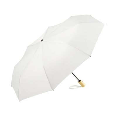 Зонт складной 5429 ÖkoBrella из бамбука, полуавтомат,белый-0