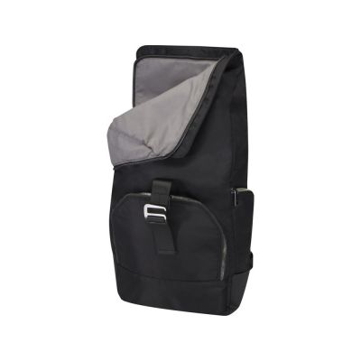 Рюкзак Rhine 15 GRS со сворачивающимся верхом на 18 л из материала, переработанного по стандарту GRS, сплошной черный-3