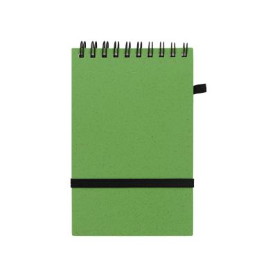 Блокнот B7 Toledo S, зеленый + ручка шариковая Pianta из пшеничной соломы, зеленый-3