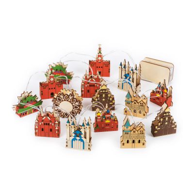 Ёлочная гирлянда с лампами Достопримечательности России-0