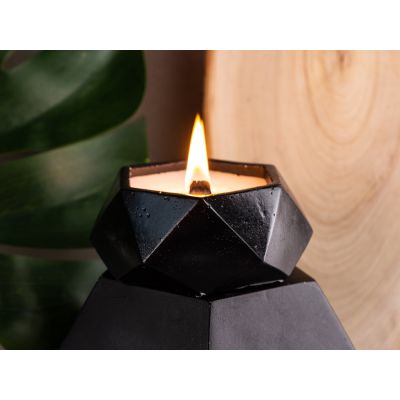 Свеча в декоративном стакане Geometry, черный-7