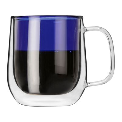 Цветная кружка Ubud с двойными стенками, синий-1