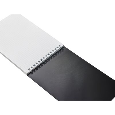 Блокнот на пружине в пластиковой обложке А5, черный-3