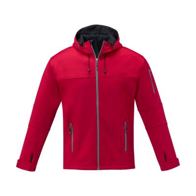 Match Мужская куртка софтшел, красный-1