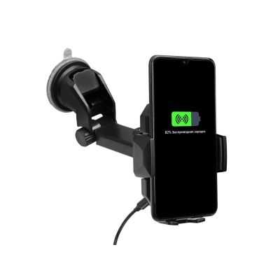 Автомобильное беспроводное зарядное устройство OptIQ, 10 Вт, черный-4