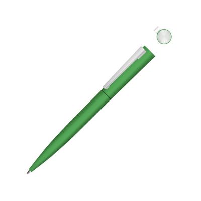 Металлическая шариковая ручка soft touch Brush gum, зеленый-0
