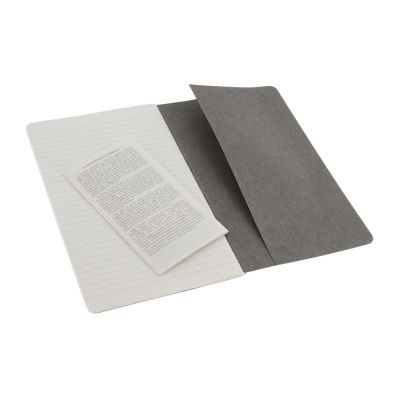Записная книжка Moleskine Cahier (в линейку, 3 шт.), Large (13х21см), серый-3