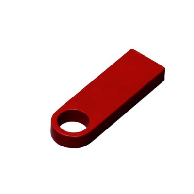 USB 2.0-флешка на 8 Гб с мини чипом и круглым отверстием, красный-1