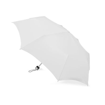 Зонт складной Tempe, механический, 3 сложения, с чехлом, белый-1