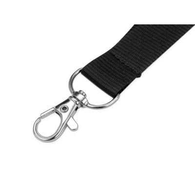 Ланъярд из RPET с карабином, черный-1