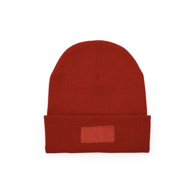 Вязаная шапка BULNES из двухслойного акрила, красный-0