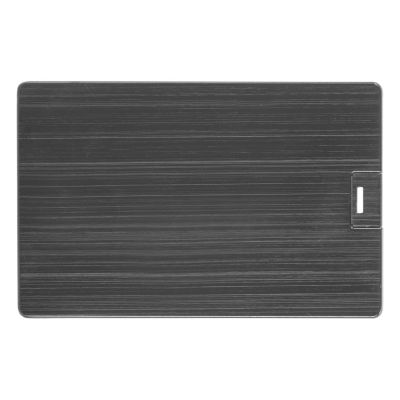 Флеш-карта USB 2.0 16 Gb в виде металлической карты Card Metal, темно-серый-3