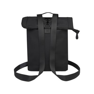 Рюкзак для ноутбука 15,6 Turner объемом 12 л со сворачивающимся верхом, изготовленный из переработанных материалов по стандарту GRS - сплошной черный-1