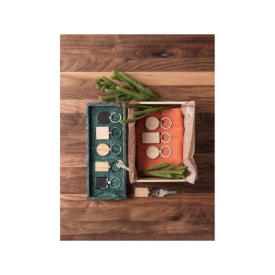 Прямоугольный брелок Mauro из бука, дерево-3