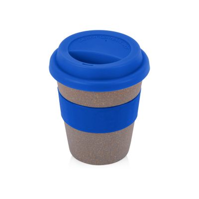 Стакан с силиконовой крышкой Cafe, синий-0