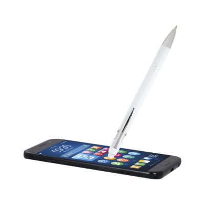 Kish шариковая ручка с серебристой отделкой - Белый (синие чернила)-4