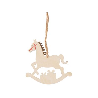 Елочная подвеска - лошадка (печать с 2 сторон)-3