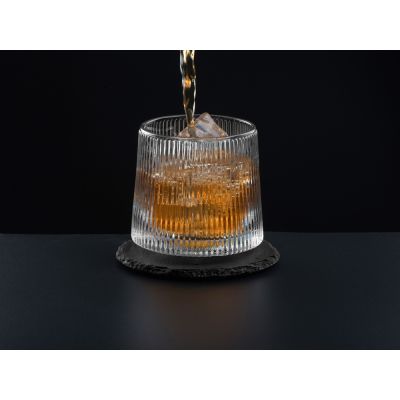 Вращающийся бокал для виски на сланцевом костере Ventura-1