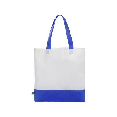 Сумка-шоппер двухцветная Revive из нетканого переработанного материала, синий-1