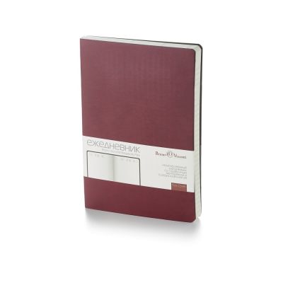 Ежедневник А5 недатированный Megapolis Velvet Flex, бордовый-0
