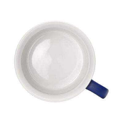 Матовая кружка Nancy 360 мл цветная снаружи, белая внутри, синий-3