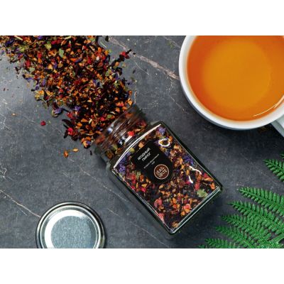 Чай ягодно-травяной, серия Bouquet, ягодный пирог, стеклянная банка-5