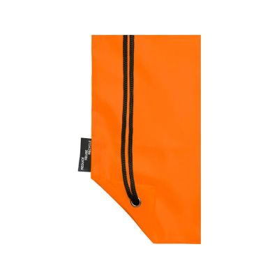 Рюкзак со шнурком Oriole из переработанного ПЭТ, оранжевый-5