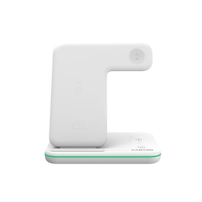 Беспроводное зарядное устройство для гаджетов 3-в-1 с технологией QI Canyon WS-303 (CNS-WCS303W), 15W, белый-1