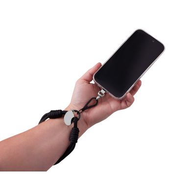 Брелок-браслет Bohemian c металлическим держателем для телефона, черный-2