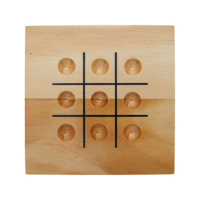 Деревянная игра в крестики-нолики Strobus, натуральный-1