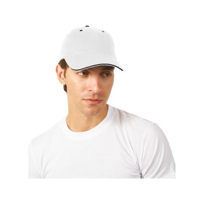 Бейсболка New Castle 6-ти панельная, белый/темно-синий-1