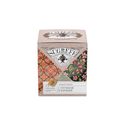 Чайный напиток с гречихой и корицей в индивидуальном саше конверте, 15 пакетиков-1