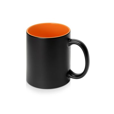 Кружка-хамелеон Surprise матовая, черный/оранжевый-0