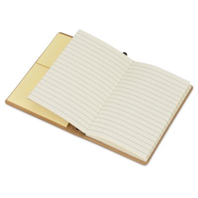 Блокнот А6 Write and stick с ручкой и набором стикеров, черный-2