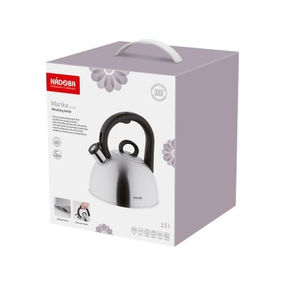Чайник со свистком, 2,5 л, NADOBA, серия MARIKA-5