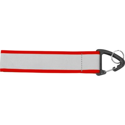 Светоотражающий брелок Reflector, серебристый/красный-1