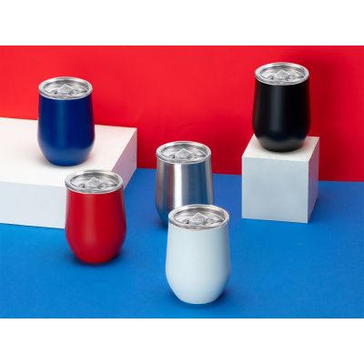 Вакуумная термокружка Sense, непротекаемая крышка, красный-7