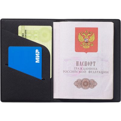 Обложка для паспорта Favor, черная-3