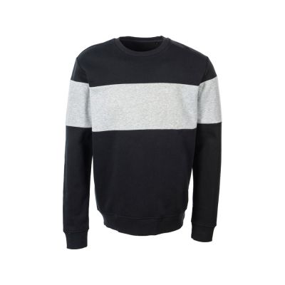 Свитшот блокинг Edinburgh, черный/серый меланж, мужской-6