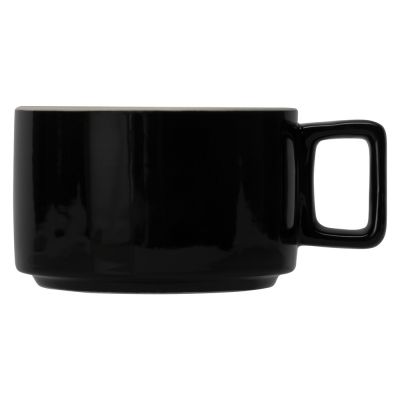 Набор чашка с бамбуковым блюдцем Sheffield, черный-3